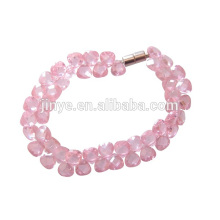 Mode böhmischen Bling Bling Pink Crystal Statement Armband